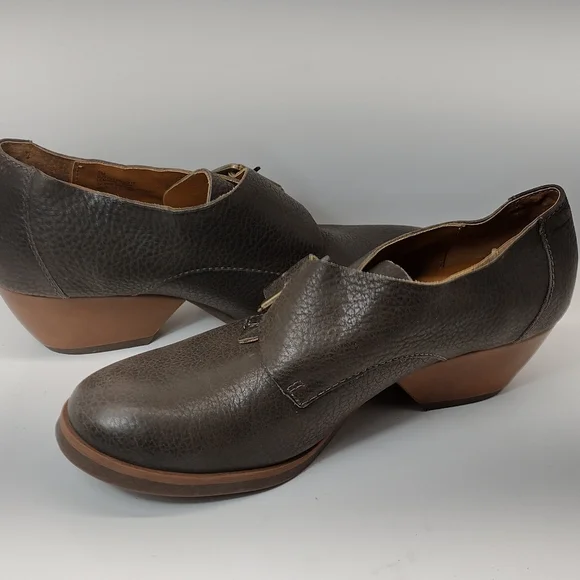 Korks by Kork Ease Grey Little Leather Monk Strap Booties l  size 8 M - Picture 9 of 14